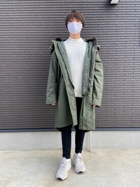 「MONKEY TIME（モンキータイム）のアイテム（モッズコート）」を使った、alexandrokutaさん（メンズ・178cm）の冬コーディネート