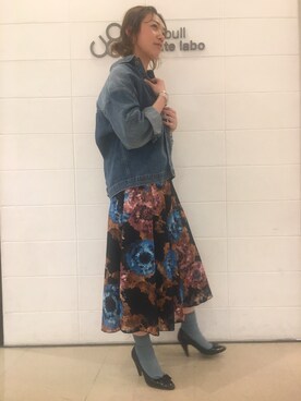 「Johnbull Private labo（ジョンブルプライベートラボ）のアイテム（デニムジャケット）」を使った、MAIさん（レディース・163cm）の春コーディネート