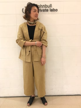 「Johnbull Private labo（ジョンブルプライベートラボ）のアイテム（その他アウター）」を使った、MAIさん（レディース・163cm）の春コーディネート