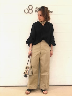 「Johnbull Private labo（ジョンブルプライベートラボ）のアイテム（チノパンツ）」を使った、MAIさん（レディース・163cm）の春コーディネート