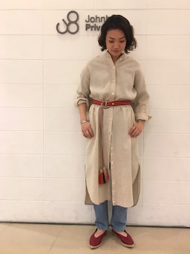 「アイテム（シャツワンピース）」を使った、MAIさん（レディース・163cm・20代）の春コーディネート