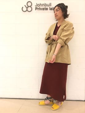 「Johnbull Private labo（ジョンブルプライベートラボ）のアイテム（その他アウター）」を使った、MAIさん（レディース・163cm）の春コーディネート