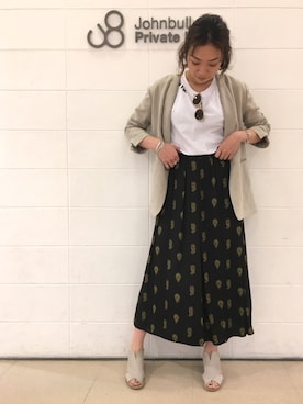 「Johnbull Private labo（ジョンブルプライベートラボ）のアイテム（その他アウター）」を使った、MAIさん（レディース・163cm）の春コーディネート