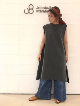「ジョンブル　プライベート　ラボ(Johnbull Private labo)」｜「アイテム（ワンピース/ドレス）」を使った、MAIさん（レディース・163cm）の夏コーディネート