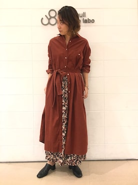 「Johnbull Private labo（ジョンブルプライベートラボ）のアイテム（スカート）」を使った、MAIさん（レディース・163cm）の夏コーディネート