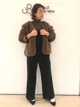 「johnbull」｜「アイテム（ミリタリージャケット）」を使った、MAIさん（レディース・163cm）の秋コーディネート