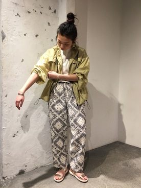 「Johnbull Private labo（ジョンブルプライベートラボ）のアイテム（ジャケット/アウター）」を使った、MAIさん（レディース・163cm）の春コーディネート