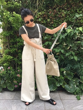 「Johnbull Private labo（ジョンブルプライベートラボ）のアイテム（パンツ）」を使った、MAIさん（レディース・163cm）の夏コーディネート