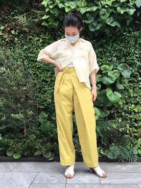 「Johnbull Private labo（ジョンブルプライベートラボ）のアイテム（パンツ）」を使った、MAIさん（レディース・163cm）の夏コーディネート