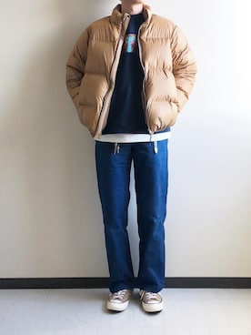 「Steven Alan（スティーブンアラン）のアイテム（ダウンジャケット/コート）」を使った、CYGさん（メンズ・178cm）の冬コーディネート