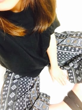 「ガラパン」｜「アイテム（その他）」を使った、おなかがたれぱんだ⊿さん（レディース・150cm）の春コーディネート