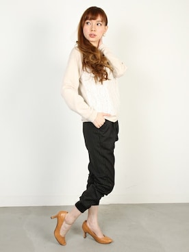 「ジョガーパンツ」｜フェリーニさん（レディース・162cm）の冬コーディネート