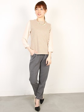 「FELLINI（フェリーニ）のアイテム」を使った、フェリーニさん（レディース・162cm）の春コーディネート