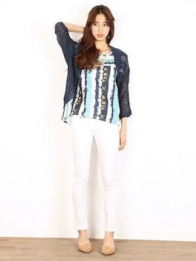 「FELLINI（フェリーニ）のアイテム（パンツ）」を使った、フェリーニさん（レディース・166cm）の春コーディネート