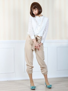 「ジョガーパンツ」｜フェリーニさん（レディース・166cm）の春コーディネート