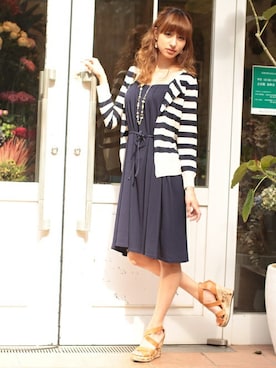 「FELLINI（フェリーニ）のアイテム」を使った、フェリーニさん（レディース・166cm）の春コーディネート