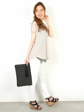 「FELLINI（フェリーニ）のアイテム」を使った、フェリーニさん（レディース・162cm）の夏コーディネート