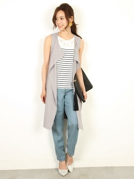 「FELLINI（フェリーニ）のアイテム」を使った、フェリーニさん（レディース・156cm）の夏コーディネート