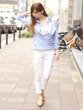 「FELLINI（フェリーニ）のアイテム」を使った、フェリーニさん（レディース・162cm）の夏コーディネート