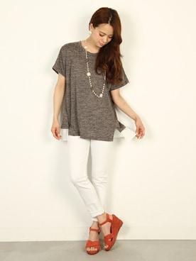 「FELLINI（フェリーニ）のアイテム」を使った、フェリーニさん（レディース・156cm）の夏コーディネート