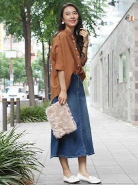 「FELLINI（フェリーニ）のアイテム」を使った、フェリーニさん（レディース・167cm）の秋コーディネート