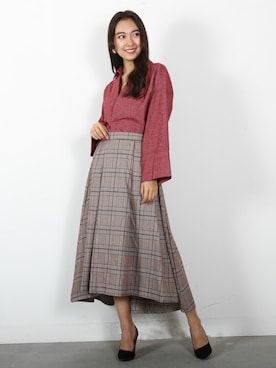 「スキッパーシャツ」｜フェリーニさん（レディース・167cm）の秋コーディネート