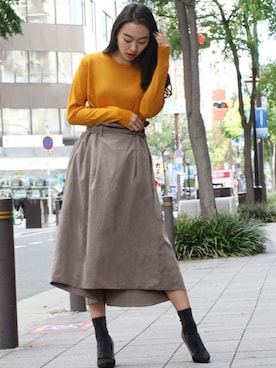 「テールカット」｜フェリーニさん（レディース・167cm）の冬コーディネート