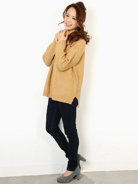 「ラメ」｜フェリーニさん（レディース・156cm）の冬コーディネート