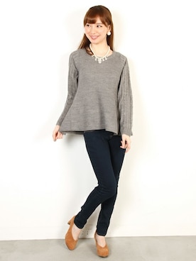 「袖コンシャス」｜フェリーニさん（レディース・162cm）の冬コーディネート