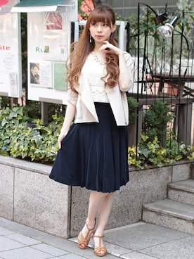 「FELLINI（フェリーニ）のアイテム」を使った、フェリーニさん（レディース・162cm）の春コーディネート