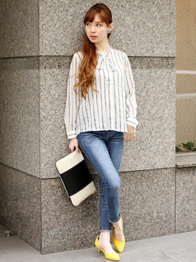 「FELLINI（フェリーニ）のアイテム」を使った、フェリーニさん（レディース・162cm）の春コーディネート