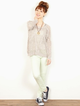 「FELLINI（フェリーニ）のアイテム」を使った、フェリーニさん（レディース・162cm）の春コーディネート