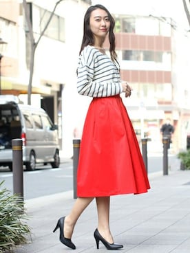 「FELLINI（フェリーニ）のアイテム」を使った、フェリーニさん（レディース・167cm）の春コーディネート