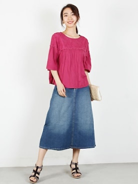 「FELLINI（フェリーニ）のアイテム」を使った、フェリーニさん（レディース・167cm）の春コーディネート