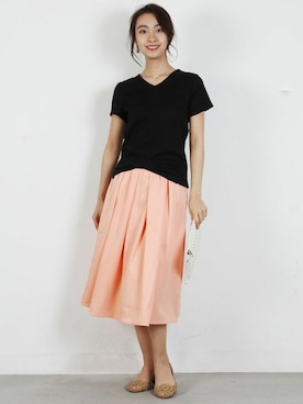 「FELLINI（フェリーニ）のアイテム」を使った、フェリーニさん（レディース・167cm）の夏コーディネート