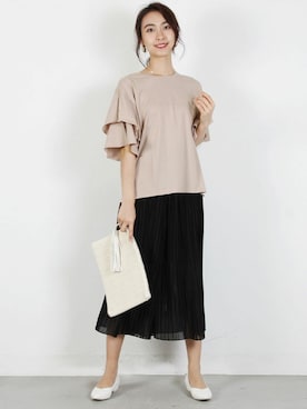 「プリーツ」｜フェリーニさん（レディース・167cm）の夏コーディネート