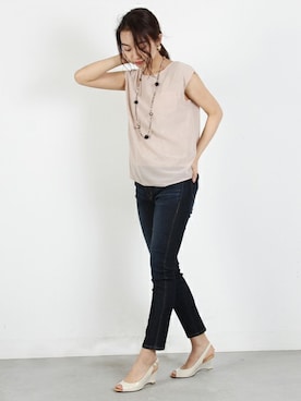 「FELLINI（フェリーニ）のアイテム」を使った、フェリーニさん（レディース・167cm）の夏コーディネート