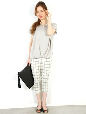 「タックイン」｜フェリーニさん（レディース・167cm）の夏コーディネート