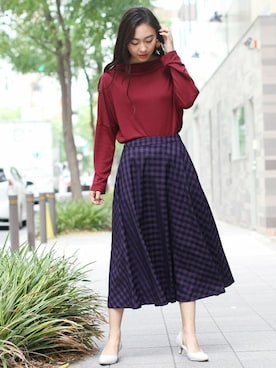 「FELLINI（フェリーニ）のアイテム」を使った、フェリーニさん（レディース・167cm）の秋コーディネート