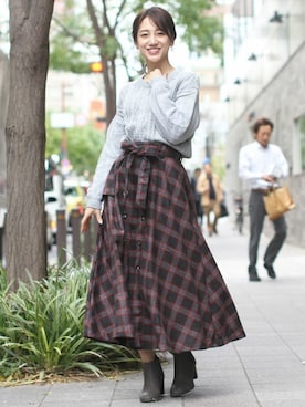 「FELLINI（フェリーニ）のアイテム」を使った、フェリーニさん（レディース・164cm）の秋コーディネート