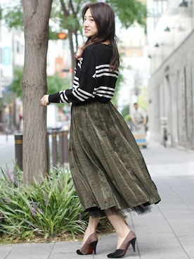 「甘辛mix」｜フェリーニさん（レディース・164cm）の冬コーディネート