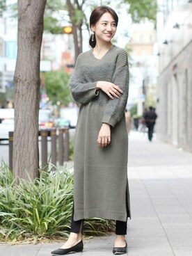 「FELLINI（フェリーニ）のアイテム」を使った、フェリーニさん（レディース・164cm）の冬コーディネート