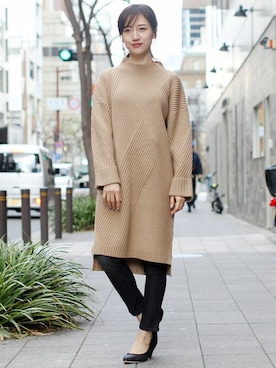 「FELLINI（フェリーニ）のアイテム」を使った、フェリーニさん（レディース・164cm）の冬コーディネート