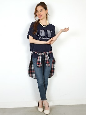 「FELLINI（フェリーニ）のアイテム」を使った、フェリーニさん（レディース・162cm）の春コーディネート