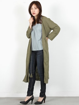 「ロングカーディガン」｜フェリーニさん（レディース・164cm）の冬コーディネート