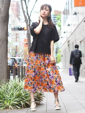 「FELLINI（フェリーニ）のアイテム」を使った、フェリーニさん（レディース・164cm）の夏コーディネート