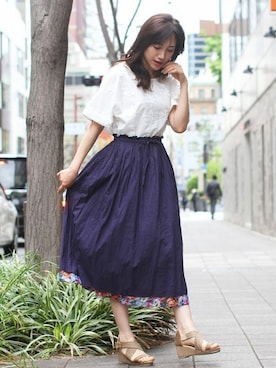 「FELLINI（フェリーニ）のアイテム」を使った、フェリーニさん（レディース・164cm）の夏コーディネート