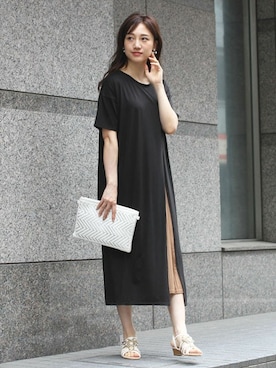 「レイヤードstyle」｜「アイテム（ワンピース/ドレス）」を使った、フェリーニさん（レディース・164cm）の夏コーディネート