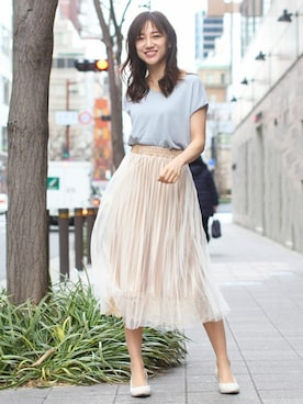 「FELLINI（フェリーニ）のアイテム」を使った、フェリーニさん（レディース・164cm）の夏コーディネート