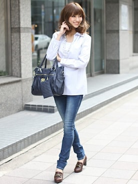 「FELLINI（フェリーニ）のアイテム」を使った、フェリーニさん（レディース・167cm）の春コーディネート